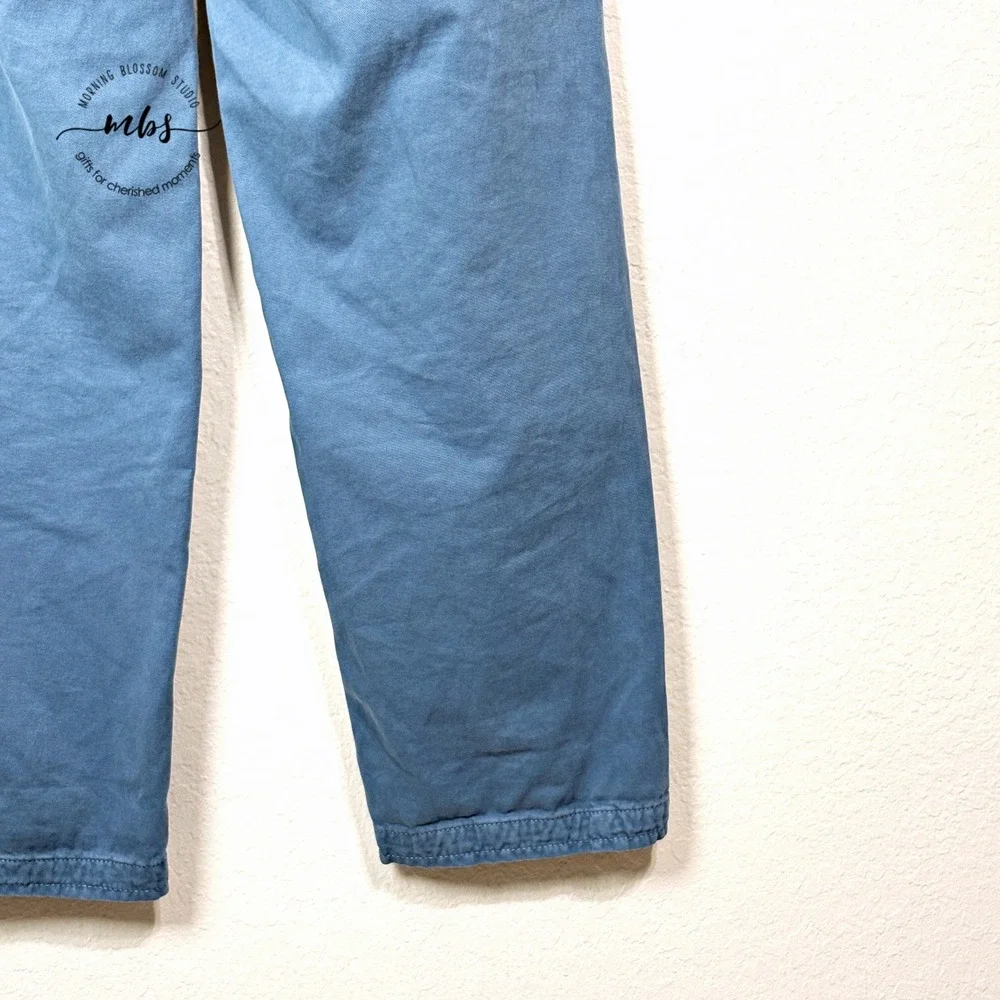 Free People Boyfriend Chino Tapered Leg Pants Blue‎ Women 2